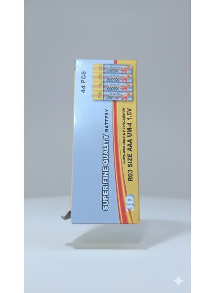 AAA Size 1.5V Battery for TV Remote, AC Remote, Wall Clock, Wireless Mouse, Toys, and Small Electronics